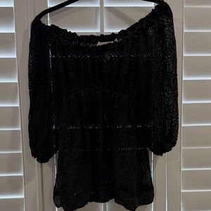 Studio M Black Lace Blouse